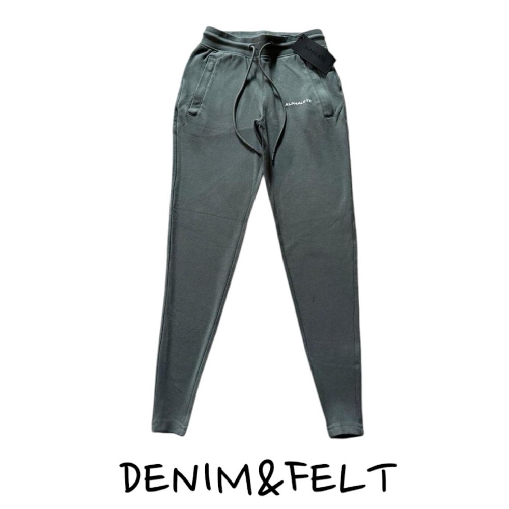 NEW Alphalete Womens Essential Core Jogger Lounge Gym Concrete Grey Large